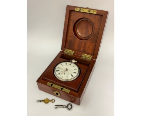 VINER &amp; CO: A 19th Century silver open-faced chronometer pocket watch, enamelled Roman dial with subsidiary second and go