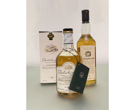 Two bottles of Single Highland Malt Scotch Whisky: Dalwhinnie, 15 years old, 70cl, 43% vol., boxed; and Linkwood, Speyside, 1