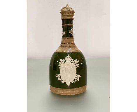 A Copeland Spode commemorative whisky decanter for the Coronation of George V &amp; Queen Mary, June 22nd 1911, moulded with 