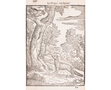 Verdizotti (Giovanni Mario) Cento Favole Bellissime..., title with woodcut portrait medallion, 101 full-page woodcut illustra