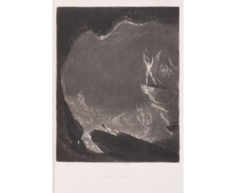 Milton (John)&nbsp;The&nbsp;Paradise Lost..., 24 mezzotint plates by John Martin, most with tissue guards, contemporary red m