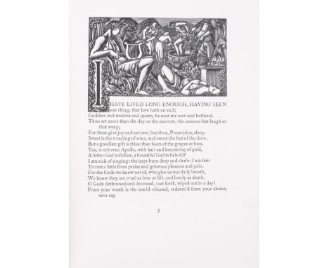 Golden Cockerel Press.-&nbsp;Browne (William)&nbsp;Circe and Ulysses, number 82 of 100 specially bound copies with 4 addition