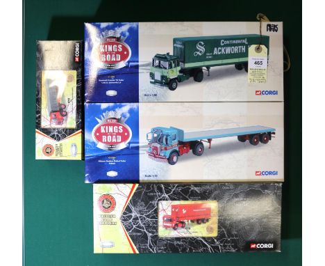 4 Corgi Trucks. 2x Kings Of The Road Series. Scammell Crusader Tilt Trailer C.R.T.S. (Ackworth) Ltd. CC12602. An Atkinson Bor