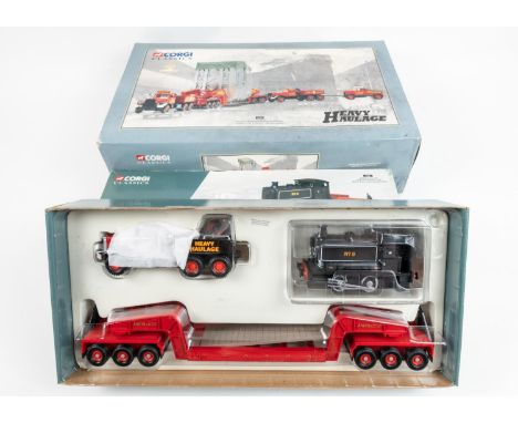 Corgi Classics etc. 4 Vintage Glory. Fowler B6 Showmans Locomotive 'Onward-Le Mont Blanc' and Caravan. A Garrett 4CD Road Tra