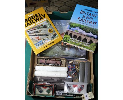 A small quantity of Railway Related Items. A 'OO' gauge kit-built Midland Rilway 'Flat-Iron' 0-6-4 Tank locomotive, RN 2039. 