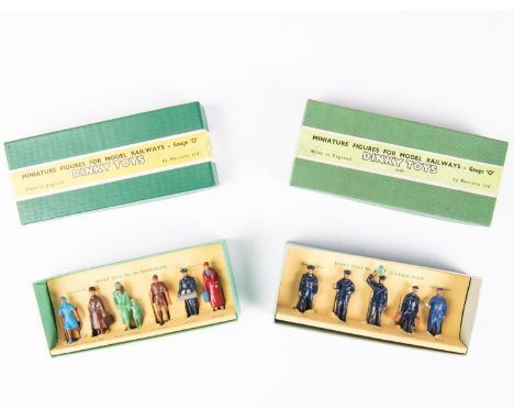 2 Dinky Toys 'O' gauge Model Railways sets. Set No. 1 - Station Staff. Comprising 5 Figures. Set No. 2 - Passengers. Comprisi