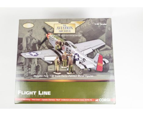 Corgi Aviation Archive. 1:32 scale. 'Flight Line Collection'. P-51 D Mustang 'Old Crow'. Captain Clarence 'Bud' Anderson &amp