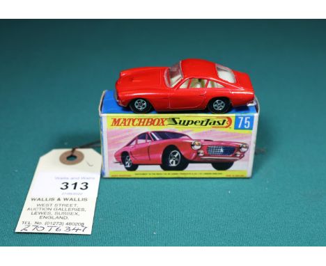 Matchbox Superfast No.75 Ferrari Berlinetta. An example in bright red with painted grille, off white interior, unpainted base