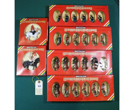 12x Britains Ltd sets of model soldiers. Including; Life Guards (5184), comprising 6x mounted guards. The Queen with Life Gua