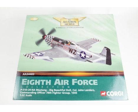 Corgi Aviation Archive.1:32 scale. Eighth Air Force (AA34403). P-51D-20-NA Mustang - 'Big Beautiful Doll', Col. John Landers,