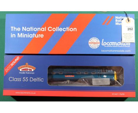 A Bachmann 'OO' gauge BR class 55 Deltic Co-Co Diesel Locomotive 'King's Own Yorkshire Light Infantry', RN 55002. In BR blue 