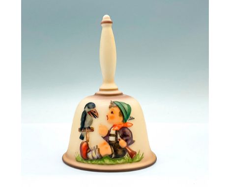 Hand painted ninth edition hand bell, featuring the image for the figurine, Sing Along. Goebel marked. Artist: M.I. HummelIss