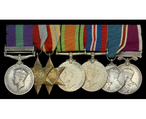 Seven: Lieutenant-Colonel R. Watson, Royal Engineers  General Service 1918-62, 1 clasp, Palestine (Lieut. R. Watson. R.E.); 1