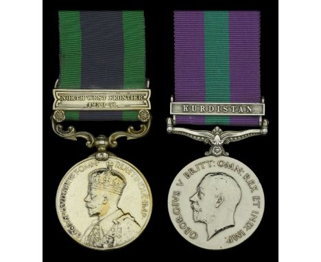 India General Service 1908-35, 1 clasp, North West Frontier 1930-31 (11974 Sep. Mohd. Hasan. 2-10 Baluch R.); General Service