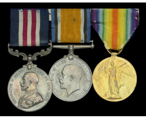 A Great War ‘Western Front’ M.M. group of three awarded to Sergeant F. H. Stanton, who was a Methodist Clergyman prior to the