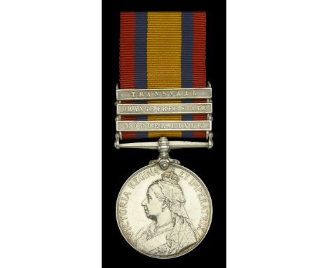 Queen’s South Africa 1899-1902, 3 clasps, Modder River, Orange Free State, Transvaal (4725 Pte. M. Mc.Namara. Munster Fus:) e