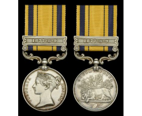 The South Africa 1877-79 medal to Colour-Sergeant T. H. E. McAllan, 90th Foot, who was wounded in the arm at Kambula on 29 Ma