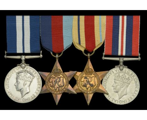 A fine Second War ‘service ashore’ D.S.M. group of four awarded to Stoker 1st Class Harold Simpson, Harbour Defence Motor Lau