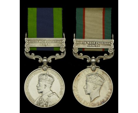 Pair: Private M. Bradley, Argyll and Sutherland Highlanders  India General Service 1908-35, 1 clasp, North West Frontier 1935