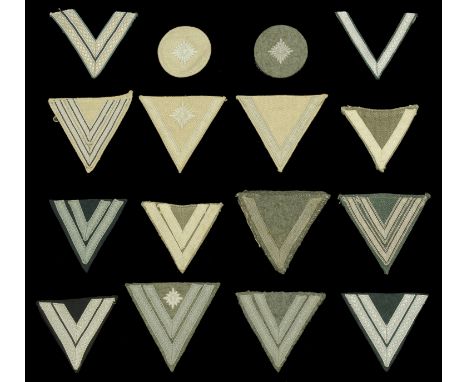 German Second World War Army Rank Insignia. Three items of insignia for the light brown herringbone twill uniform. Three M.36