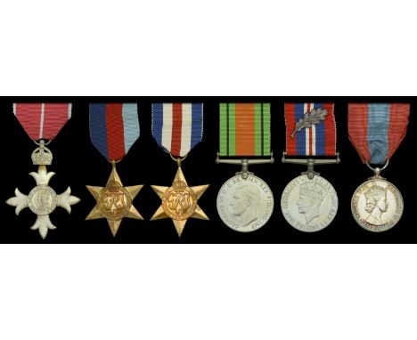 Family Group:  A Second War M.B.E. group of five awarded to Warrant Officer E. H. Robbins, Royal Air Force The Most Excellent