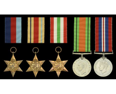 Five: Temporary Major H. G. Clarke, Royal Army Service Corps  1939-45 Star; Africa Star, 1 clasp, 1st Army; Italy Star; Defen