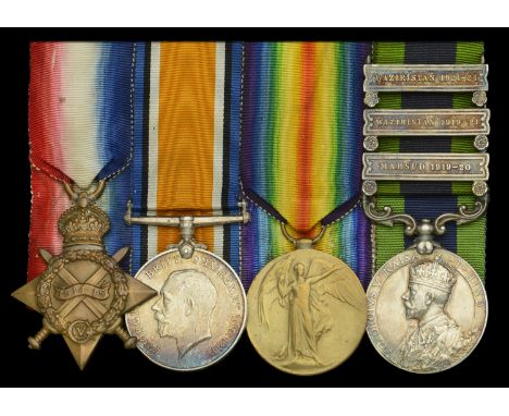 Four: Private W. J. Joyce, Essex Regiment, later Royal Engineers, Royal Signals, and Indian Unattached List  1914-15 Star (19