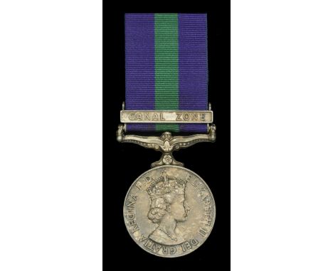 General Service 1918-62, 1 clasp, Canal Zone (22436279 Pte H R Booth Border R) extremely fine £140-£180