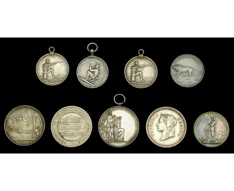 Regimental Prize Medallions (9), London Rifle Brigade Medallion (6186 Pte R. W. Brading. N. Co. 1904.); Ontario Rifles Associ