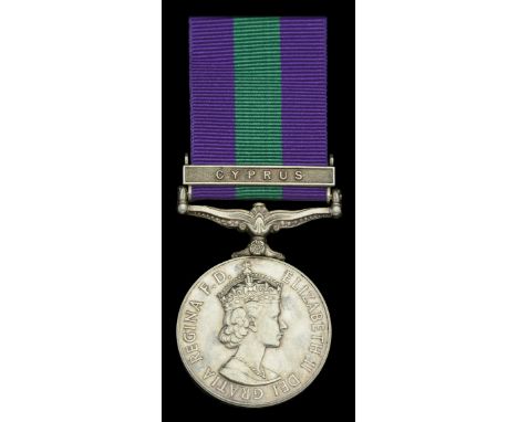 General Service 1918-62, 1 clasp, Cyprus (23311573 Pte. G. E. French. Oxf & Bucks.) nearly extremely fine £80-£100  ---  Gera