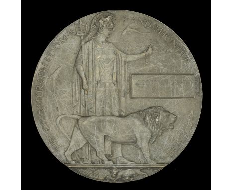Memorial Plaque (Geoffrey John Childe) light scratches, otherwise good very fine £60-£80  ---  Geoffrey John Chillde served a
