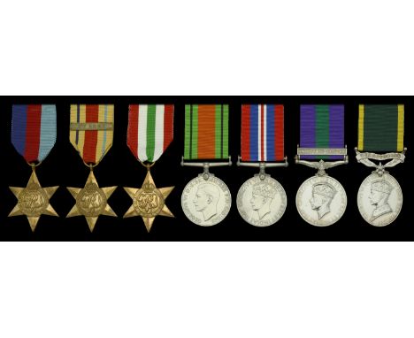 Seven: Major A. W. Dean, Royal Signals, who was Mentioned in Despatches for services in post-War Palestine  1939-45 Star; Afr