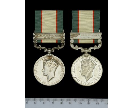 India General Service 1936-39, 1 clasp (2), North West Frontier 1936-37 (6196 Sepoy Tirlok Singh, 2-17 Dogra. R.) this with o