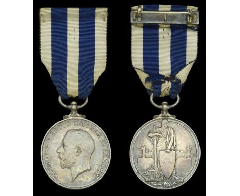 A rare K.P.M. awarded to Inspector R. Lewis, Lancashire Constabulary, who was involved in thwarting one of the earliest I.R.A