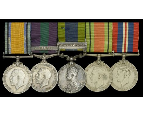 Five: Colonel C. J. Toyne, Indian Army, attached 1-2 Gurkha Rifles  British War Medal 1914-20 (Lieut. C. J. Toyne.); General 