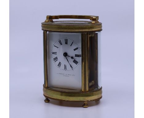 A late 19th cent oval Carriage clock&nbsp;
