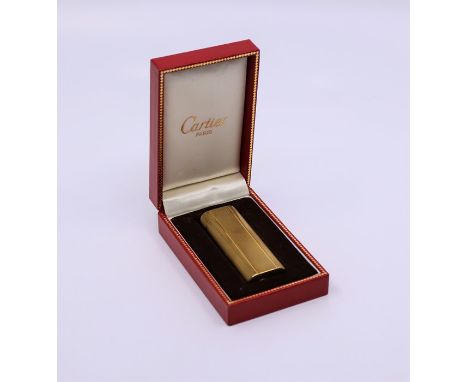 A cased gilt metal Cartier lighter&nbsp;
