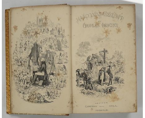 ° ° Dickens, Charles - The Life and Adventures of Martin Chuzzlewit. First Edition. engraved pictorial and printed titles, fr
