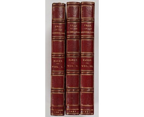 ° ° Hardy, Thomas - Tess of the D'Urbavilles a pure woman faithfully presented...in three volumes, London: James R. Osgood, M