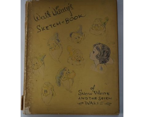 ° ° Disney, Walt - ‘’Sketch Book’’ [of Snow White and the Seven Dwarfs], with frontispiece and 11 tipped-in colour plates, 4t
