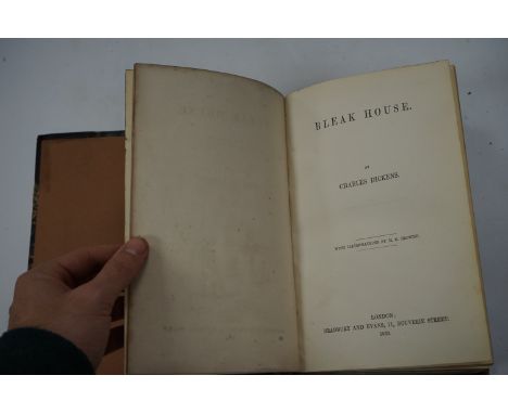 ° ° Dickens, Charles - Bleak House. First Edition. pictorial engraved and printed titles, frontis and 38 plates (by H.K. Brow