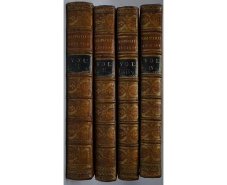 ° ° Baskerville Press. The Works of the Late Right Honorable Joseph Addison, 4 volumes, Birmingham: Printed by John Baskervil