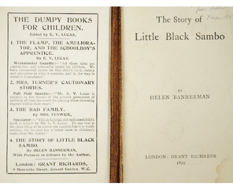 ° ° Bannerman, Helen - The Story of Little Black Sambo. No. 4 in 'The Dumpy Books for Children' series. 16mo. Publisher's lig