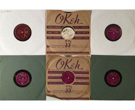 OKEH RECORDS - ORIGINAL US 10" 78RPM COLLECTION. Ace collection of 6 x original US 10" 78RPM recordings. Artists/titles/cat. 