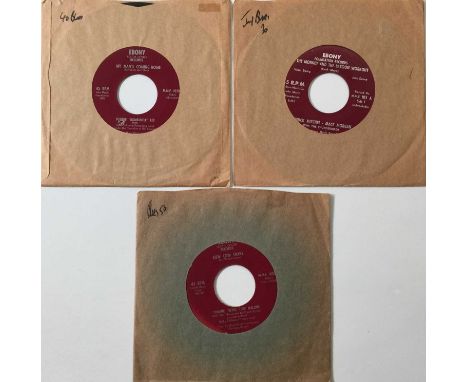 EBONY - 7" JUMP BLUES RARITIES. An excellent pack of 3 7" blues rarities on Chicago label Ebony Records. Artists/ titles incl