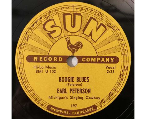 EARL PETERSON - SUN 197 - BOOGIE BLUES - ORIGINAL US 10" 78RPM RECORDING. A well presented original US 10" 78RPM recording of