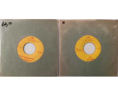 FIRE RECORDS - 7" ROCKABILLY RARITIES. An excellent pack of 2 7" rockabilly rarities on West Coast label Fire records. Artist