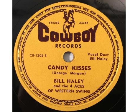 BILL HALEY - TENNESSEE BORDER - ORIGINAL US 10" 78RPM RECORDING (COWBOY CR-1202). Extremely rare original US 10" 78RPM record