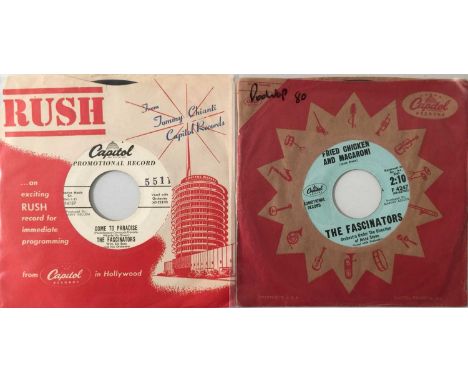 THE FASCINATORS - 7" CAPITOL PROMO RARITIES. A stunning pack of 2 7" promos on Capitol by Brooklyn doo-wop group The Fascinat