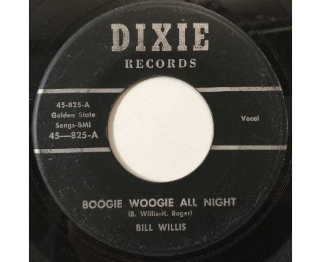 BILL WILLIS - BOOGIE WOOGIE ALL NIGHT 7" (US ROCKABILLY - DIXIE 45-825). A properly jivin' slice of country heavy rockabilly 